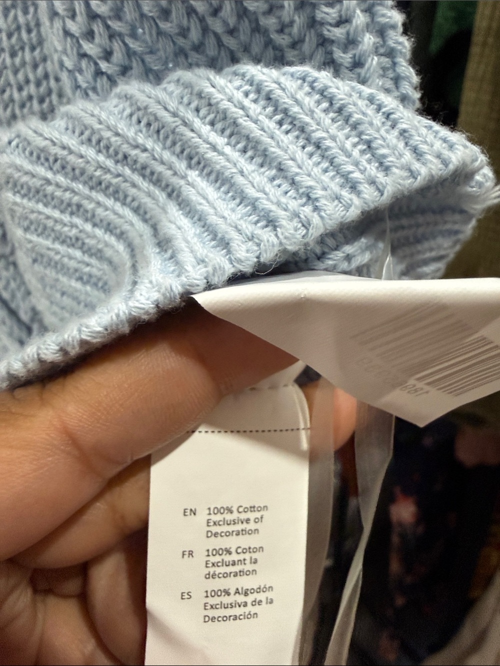 New Arden B Light Blue Crochet Tie-Front Cropped Camisole medium knit cotton - Picture 4 of 5